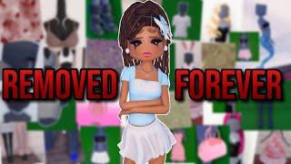 EVERY BANNED/REMOVED ITEM IN DRESS TO IMPRESS | Roblox Dress To Impress