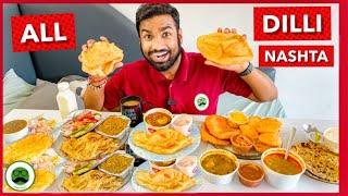 Eating Every Delhi Breakfast Food Challenge | Veggie Paaji