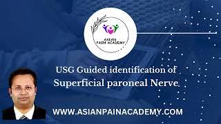 USG Guided identification of Superficial Peroneal nerve