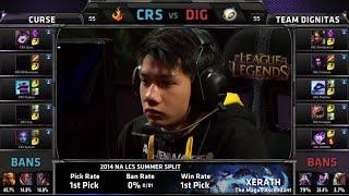 Curse vs Dignitas | S4 NA LCS Summer split 2014 Week 9 Day 1 | CRS vs DIG W9D1 G1 Full Game HD