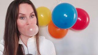 ASMR Chewing Gum Blowing Bubbles (National Bubble Gum Day)