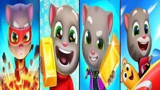 Talking Tom Hero Dash Vs Tom Gold Run Vs Tom Time Rush Vs Tom Fly Run Android iOS Gameplay