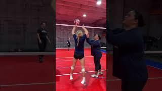 Nice fast swing out of the middle by Olevia McDaniel from our 17’s National club volleyball team.