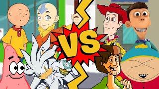 M.U.G.E.N Battles | Aang/Caillou/Silver/Patrick Star vs Shaggy/Eric Cartman/Sheen/Woody