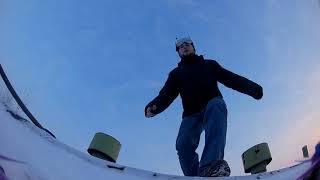 Flying a racing drone from the roof of an abandoned factory