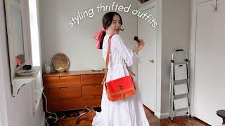 styling my recent thrift finds!! style thrifted outfits with me