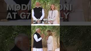 Meloni meets Modi: PM Modi Meets Meloni At G7 In Italy | Giorgia Meloni | G7 Summit #shorts #melodi