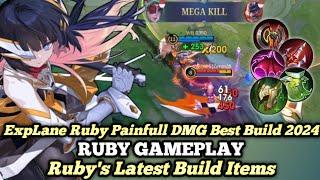 ExpLane Ruby Painfull DMG Best Build 2024 | Build Top Global Ruby Gameplay - Mobile Legends