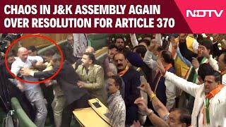 J&K Assembly Fight | Chaos In Jammu And Kashmir Assembly Again Over Resolution For Article 370