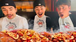 3 Guys Vs 10 Pounds Of Crawfish Broil (kinda)