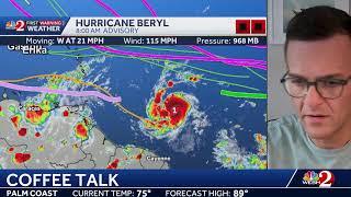 COFFEE TALK: Hurricane Beryl is getting stronger- Let's look at the latest data, model the future…