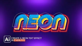 How to Create Neon Text Effect with Adobe Illustrator