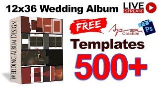 12x36 Wedding Album Templates 500+ psd background ||wedding album PSD free download||