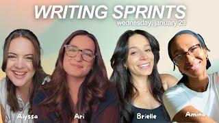 write with us!  live writing sprints with Alyssa, Ari & Amina