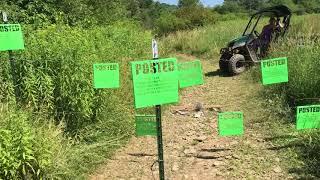 Trying to keep tresspassers out of Native Trout Stream and food plots serious property markers