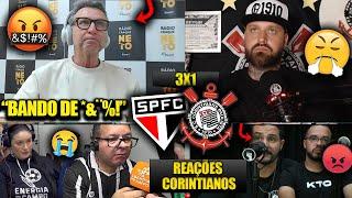 REAÇÕES dos CORINTIANOS FURIOSOS com a DERROTA - SÃO PAULO 3X1 CORINTHIANS [REACT PAULISTÃO 2025]