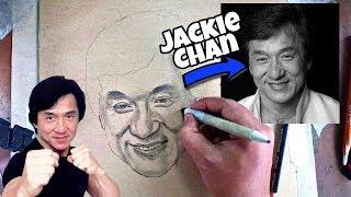 VERY EASY, how to draw JACKIE CHAN