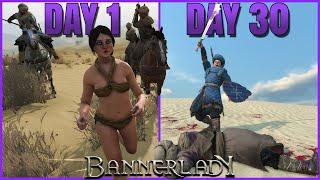 I Survived 30 days as a Desert Bandit in BANNERLORD // Rock Bottom Challenge Part 1