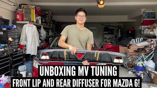 UNBOXING MV TUNING Rear Diffuser and Front Lip For Mazda 6!  | MV Tuning Bodykit Mazda 6