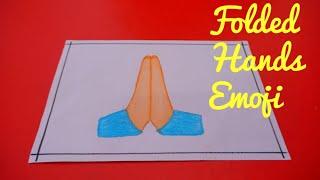 Folded hand emoji drawing