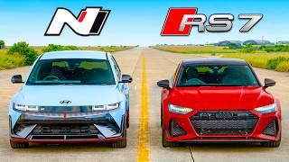 Audi RS7 Performance v IONIQ 5 N: DRAG RACE