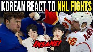 THIS IS INSANE!!    KOREAN REACT TO NHL FIGHTS FOR THE FIRST TIME!!