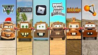 GTA 5 Tow Mater vs Teardown vs Roblox vs BeamNG drive vs GTA SA vs Brick Rigs - WHICH IS BEST?