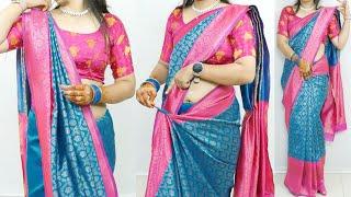 How To Drape Saree Easily for Beginners | Wedding & Party Wear Saree Draping | Bridal Saree Drape