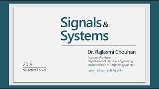 Lecture 08 Graphical solutions using Fourier tranform - Dr. Rajlaxmi Chouhan, IIT Jodhpur