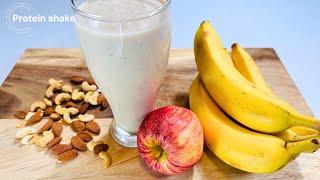 High Protein Milkshake Recipe | Banana & Apple | Dry Fruit Milk Shake