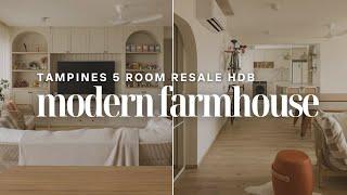 Modern Farmhouse 5-Room Resale HDB Renovation Reveal | Singapore Home Tour | Spouse the House