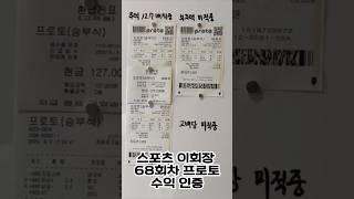 68회차 환급인증 프로토 주력 당첨! 정보방 공유중 #스포츠토토 #프로토 #프로토분석 #스포츠이회장