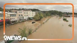 Asheville, North Carolina submerged after Hurricane Helene