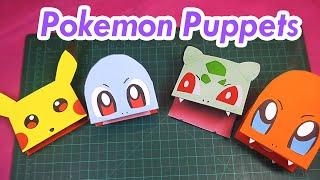 DIY Pokemon Paper Hand Puppets - 4 Easy talking puppets