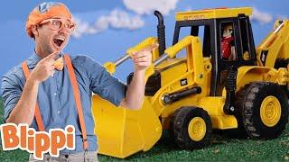 Blippi Learns How to Count to Ten With Backhoes | Blippi | Learn With Blippi | Funny Videos & Songs