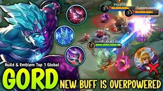 100% FULL POWER!! GORD NEW 1 SHOT BUILD FOR BUFFED IS FINALLY HERE  - BUILD TOP 1 GLOBAL GORD