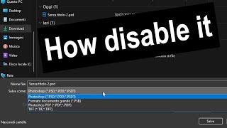 [Photoshop] How Disable Save as a copy feature (ENG / ITA)