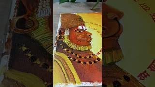 Hanuman ji painting  Beautiful painting #shorts,#hanuman #jaishreeram #art #drawing #painting