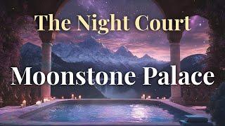 ACOTAR Night Court Ambience | Calming Bath at Moonstone Palace - Reading Playlist | No Mid-roll Ads