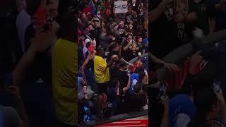 Riddle jumped barricade to Seth Rollins and wwe security’s on raw #riddles #sethrollins #wweraw