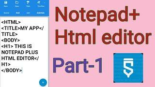 |Part-1| Make a notepad and html editor in sketchware |Lighting Knowledge|