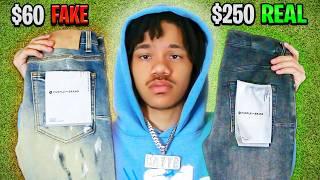 $60 FAKE VS $250 REAL PURPLE BRAND JEANS