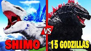 SHIMO vs 15 EVOLVED GODZILLAs in ROBLOX