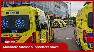 Vitesse supporters onwel: vermoeden van giftige rookbommen in Arnhem