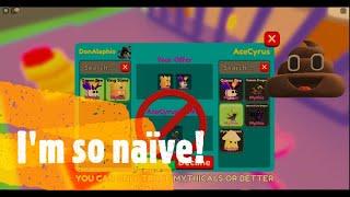 I got scammed in Pet Swarm by AceCyrus!