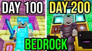 I Survived 200 Days In Minecraft Bedrock!