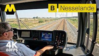 4K Metro Cabview |  RET Line B to Nesselande |  Rotterdam | Bombardier Flexity Swift HSG3