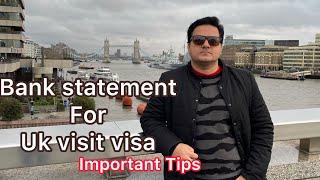 Bank statement for Uk visit visa | Important Tips | Uk visit visa from pakistan 2024