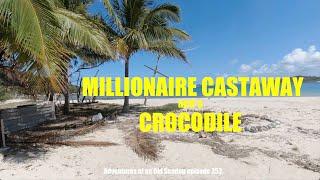 Millionaire Castaway and a Crocodile