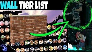 Smash Ultimate Tier List But based on their Wall Hit